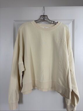 H&M Pale Yellow Oversized Crewneck Sweatshirt